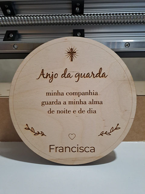 Placa Oração Anjo da Guarda