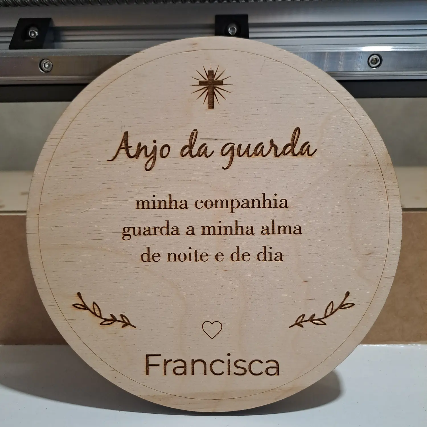 Placa Oração Anjo da Guarda