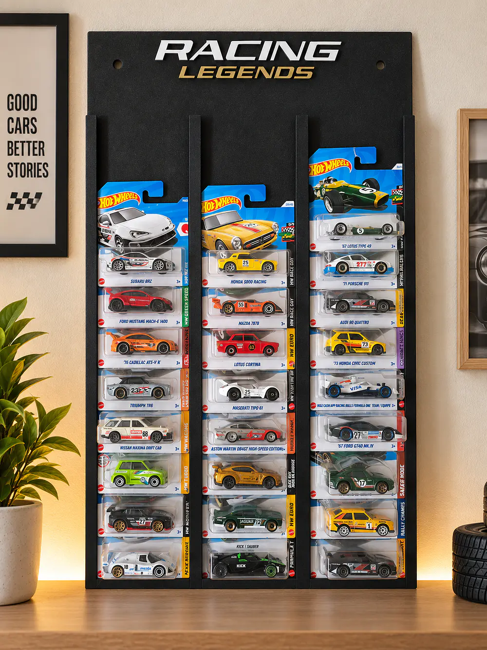 Expositor Vertical para Miniaturas Modelo Frame - Racing Legends