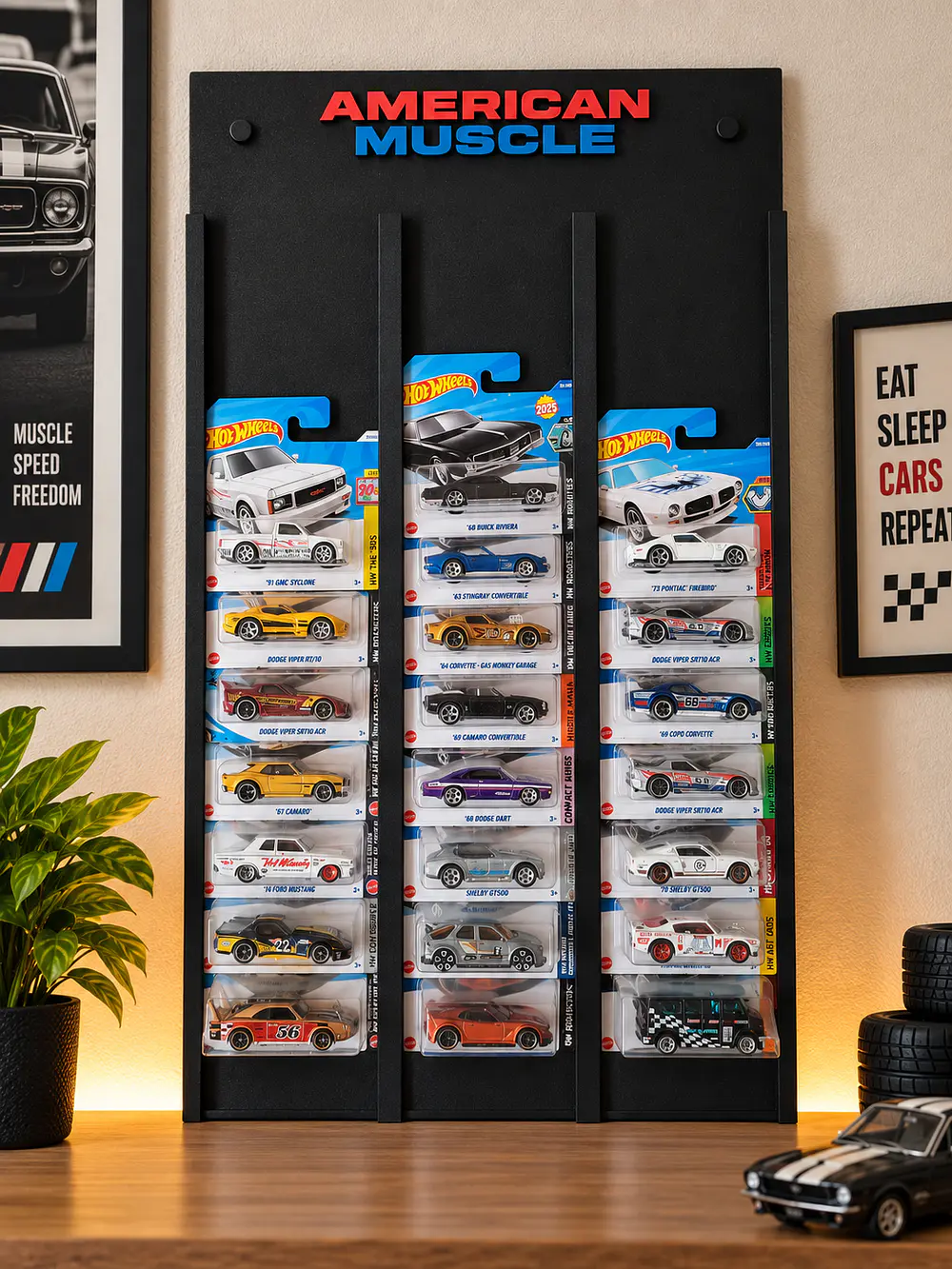 Expositor Vertical para Miniaturas Modelo Frame - American Muscle