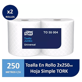 TOALLA ROLLO TORK UNIVERSAL 2un X 250mts DISPENSADOR