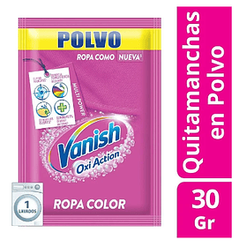 VANISH SOBRE QUITAMANCHAS 30GRS ROPA COLOR