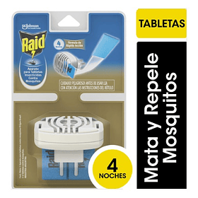 RAID INSECTICIDA  1un APARATO + 4 REPUESTOS 