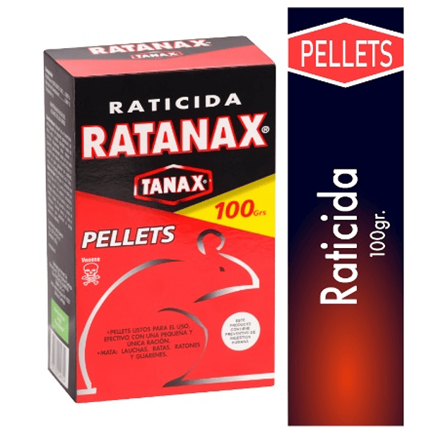 RATICIDA RATANAX EN PELLET 100grs