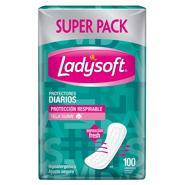 PROTECTORES DIARIOS NORMALES LADYSOFT 100un