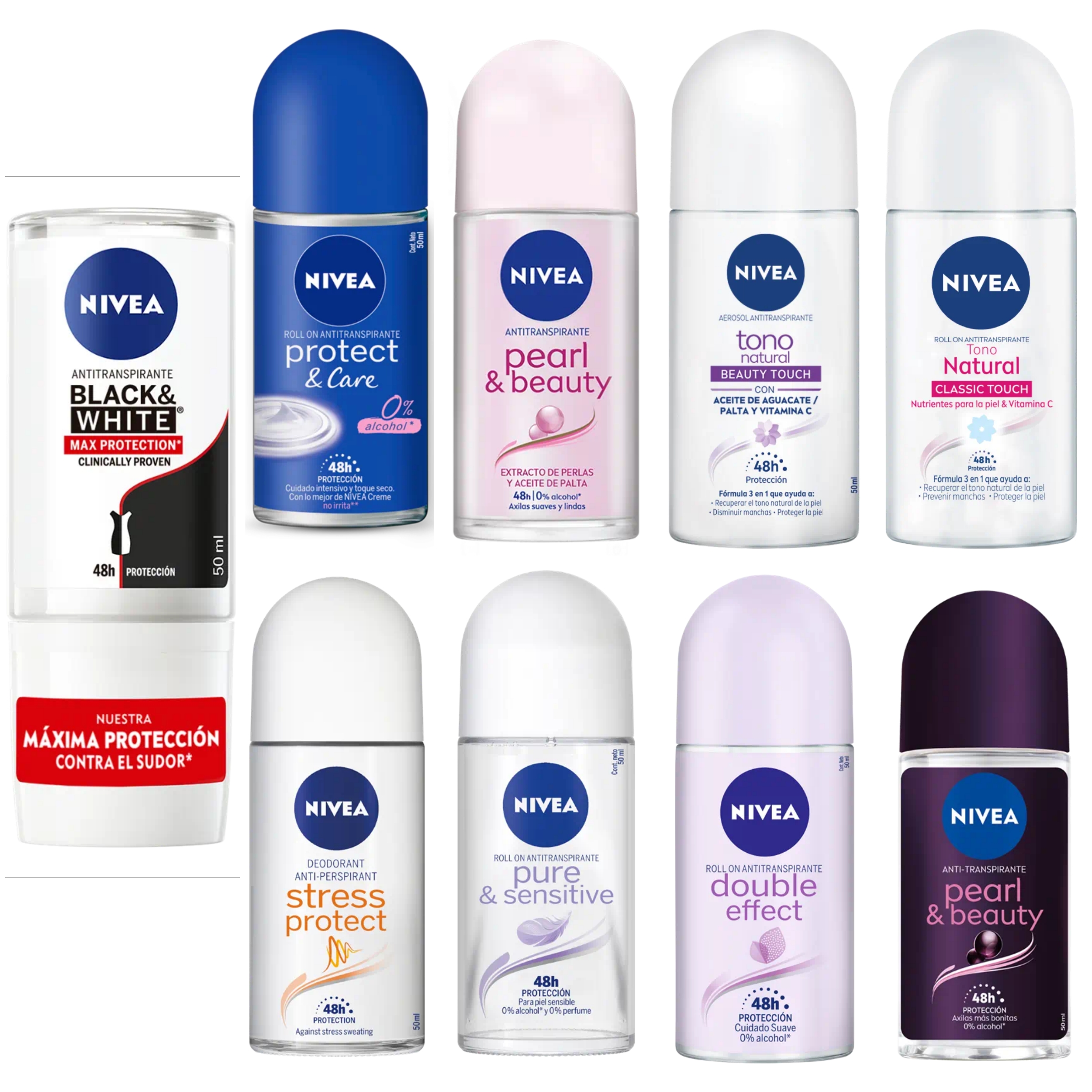 NIVEA DESODORANTE ROLL ON MUJER VARIEDADES