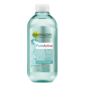 AGUA MICELAR PURE ACTIVE GARNIER SKIN ACTIVE / PIEL MIXTA A GRASA Y SENSIBLE 400ml