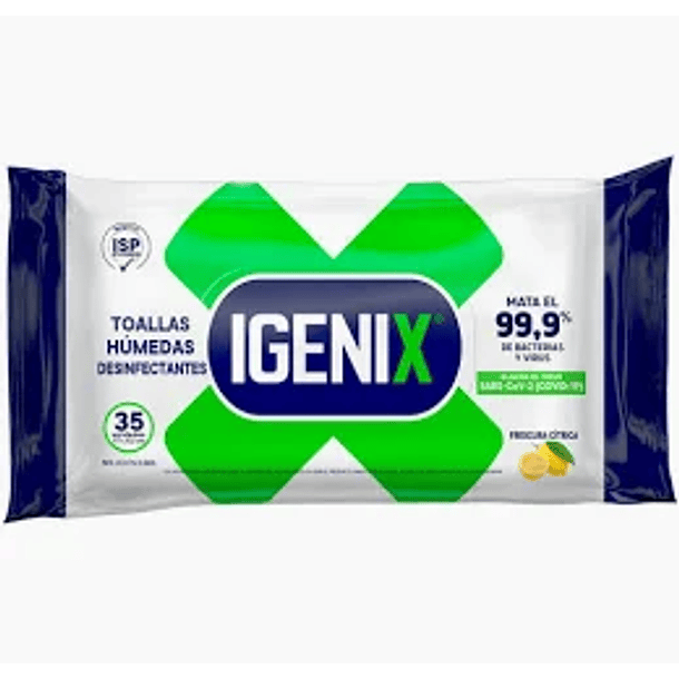 TOALLAS DESINFECTANTES IGENIX POUCH 35un 