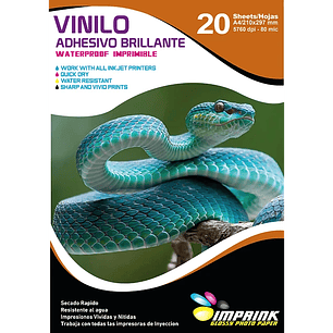 Vinilo Adhesivo Imprimible Blanco WATERPROOF