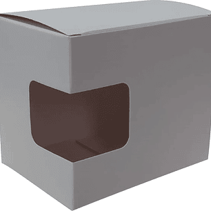 Caja de Cartón para Tazón 11 oz Sublimable con Ventana