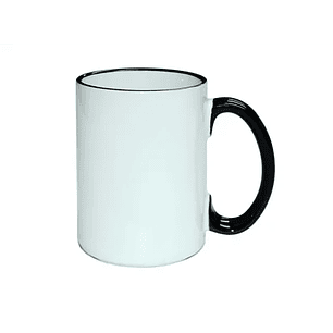 Taza Borde y Asa Color 15oz CON CAJA INDIVIDUAL