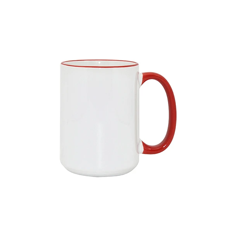 Taza Borde y Asa Color 15oz CON CAJA INDIVIDUAL 2