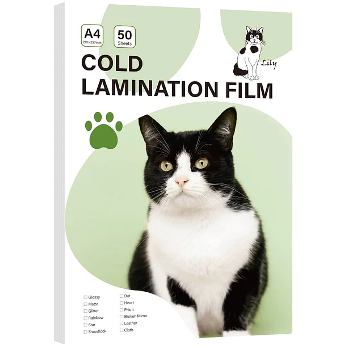 LAMINADOS EN FRIO LISOS, HOLOGRAFICOS  Y TEXTURAS 50 HOJAS MARCA LILY 1