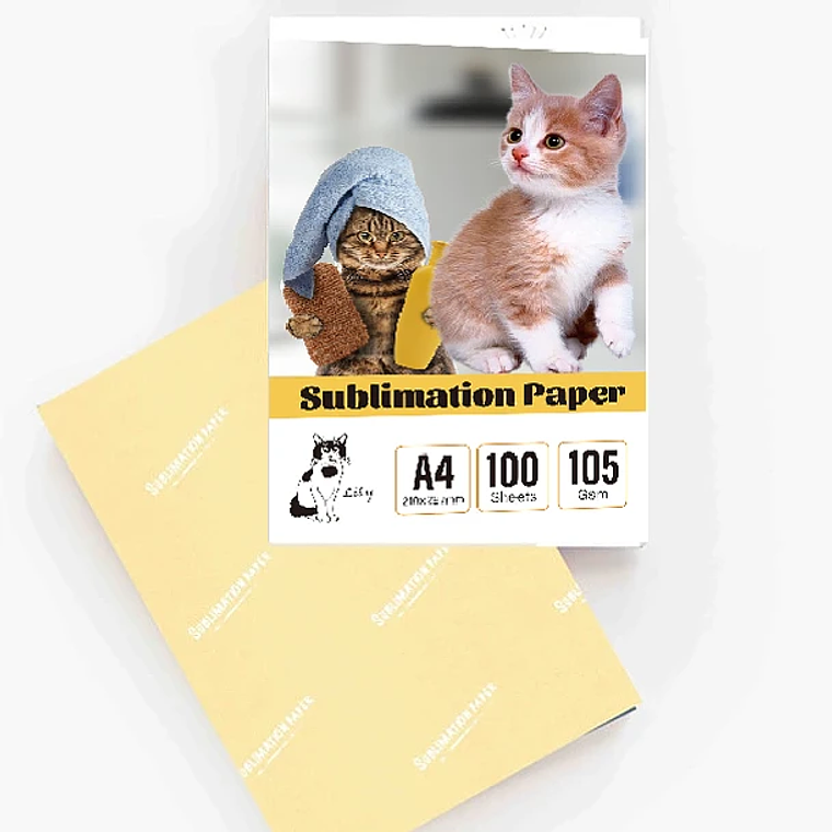 PACK 4 TINTAS 80 ML SUBLIMACION + 1 RESMA PAPEL SUBLIMACION AMARILLO DE 100 HOJAS 2