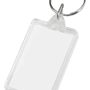 Llaveros Acrilicos rectangular Portafotos AAA 100 UNIDADES
