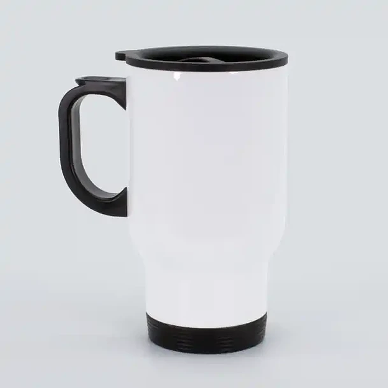 MUG SUBLIMACIÓN TÉRMICO BLANCO CON TAPA 410ML 1
