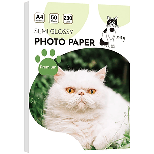 PAPEL FOTOGRAFICO SEMIBRILLO 50 HOJAS 