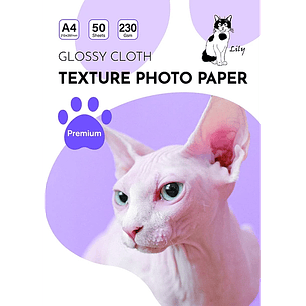 Papel para tarjeta  textura 230gr 50 hojas glossy 