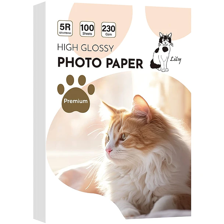 Papel 5R 13x18 230 gramos 100 hojas 1