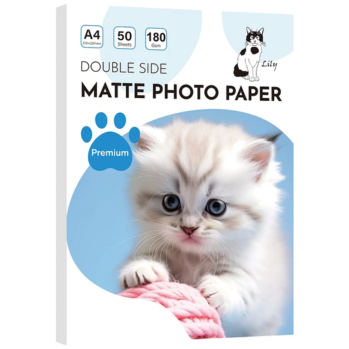 Papel matte doble cara A4 180 gramos 50 hojas 1