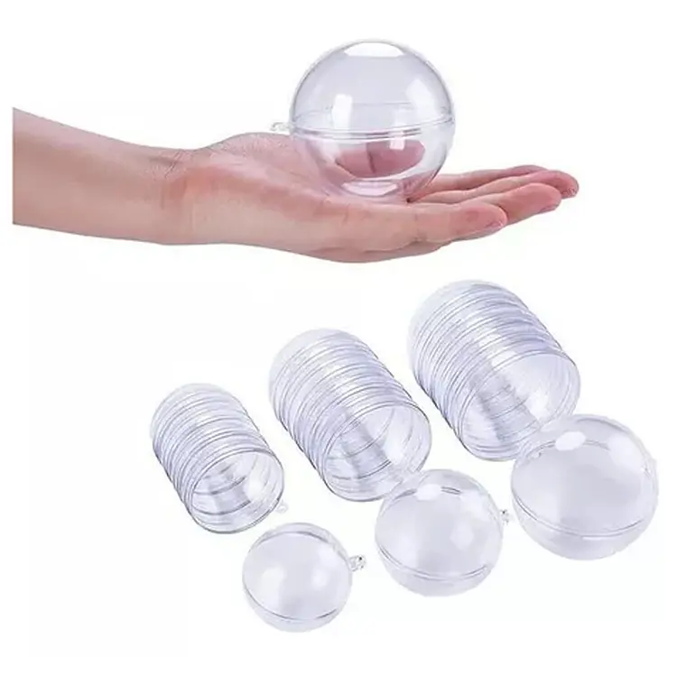 Esferas acrilica  transparente 8cm  por mayor (por embalaje de 500 unidades) 2