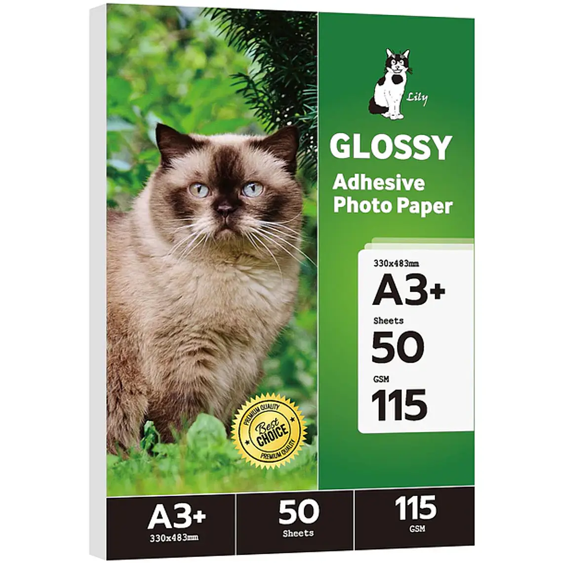 resma adhesivo tamaño A3+ 50 hojas  115 grs 1