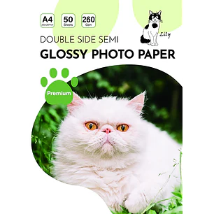 PAPEL FOTO SEMIBRILLO DOBLE FAZ 260gr A4 50 Hojas
