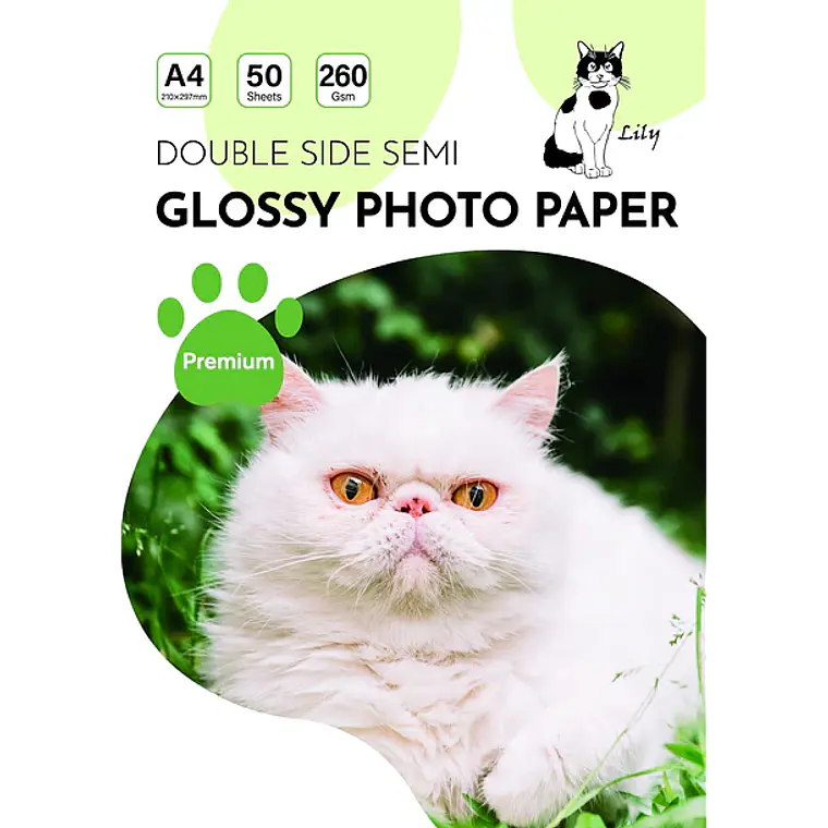 PAPEL FOTO SEMIBRILLO DOBLE FAZ 260gr A4 50 Hojas 1