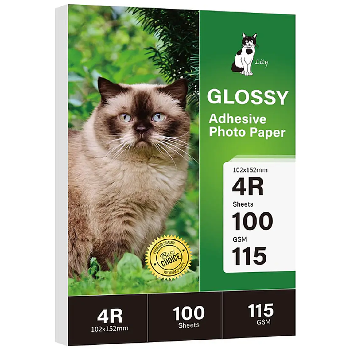 PAPEL FOTO ADHESIVO 4R 115gr 100 HOJAS 1