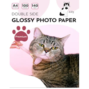 PAPEL FOTO GLOSSY DOBLE FAZ 140gr A4 100 HOJAS