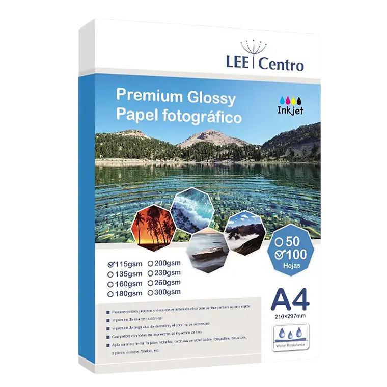 PAPEL FOTO GLOSSY 115gr A4 100 HOJAS 1