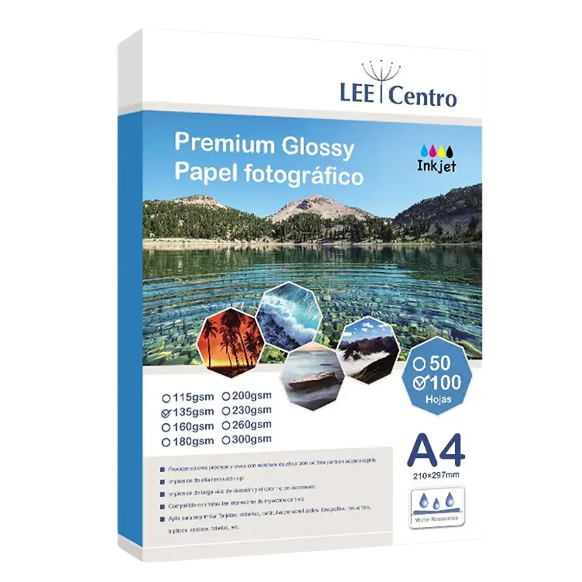PAPEL FOTO GLOSSY 135gr A4 100 HOJAS 1