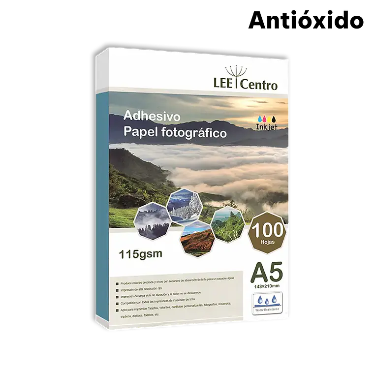 PAPEL FOTO ADHESIVO A5 115gr 100 HOJAS 1