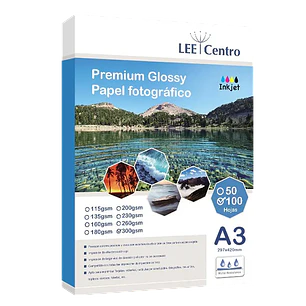 PAPEL FOTO GLOSSY A3 300gr 50 HOJAS