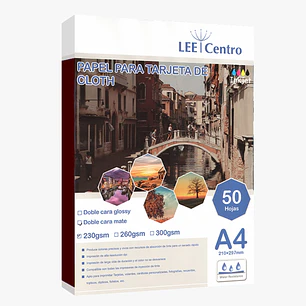 PAPEL FOTO TEXTURA CLOTH DOBLE MATTE 230gr A4 50 HOJAS