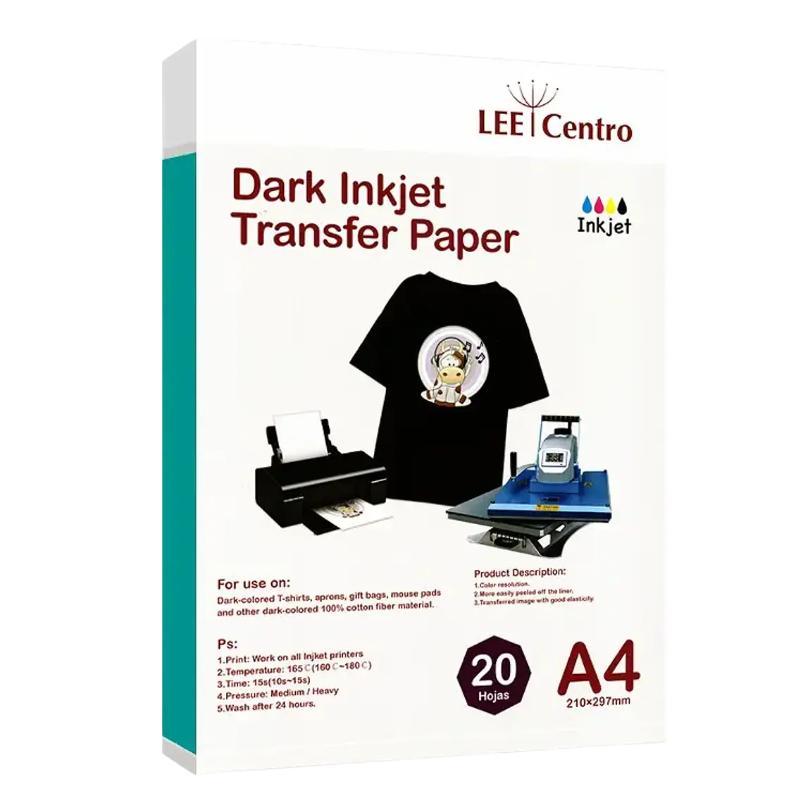 PAPEL TRANSFER DARK A4 20 HOJAS 1