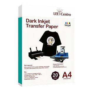 PAPEL TRANSFER DARK A4 20 HOJAS