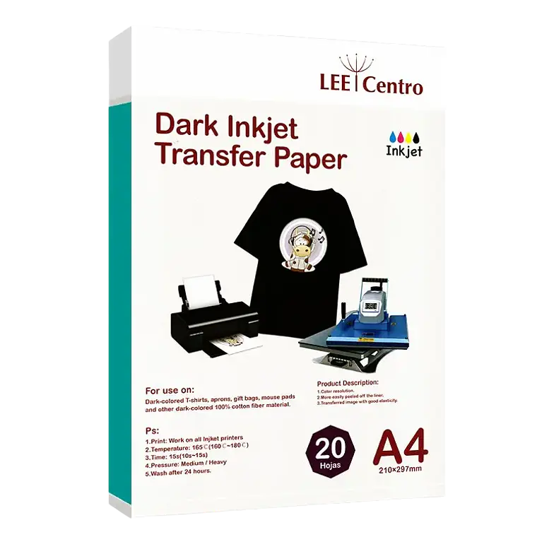 PAPEL TRANSFER DARK A4 20 HOJAS 1