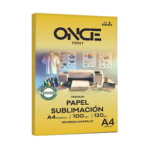 PAPEL SUBLIMACION REVERSO AMARILLO 120gr A4