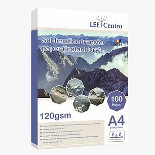 PAPEL SUBLIMACION BLANCO 120 gr A4  100 HOJAS