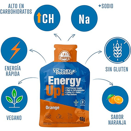 GEL ENERGY UP NARANJA 40g- VICTORY ENDURANCE