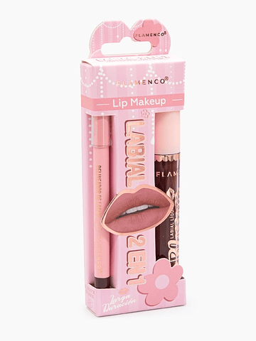  Labial Líquido & Lápiz Mate Flamenco