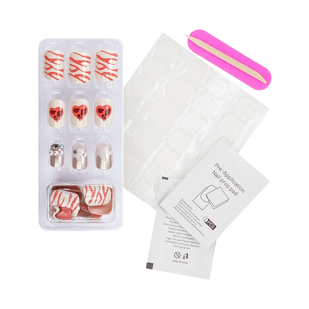 Uñas Press On Cuadradas Cortas Animal Print 3