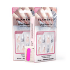 Uñas Press On Coffin Medianas Glitter Plateado y Piedras 1