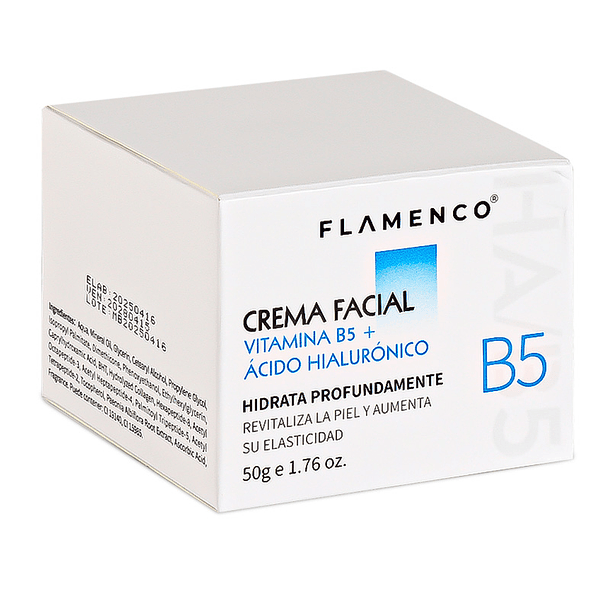 Crema facial Vitamina B5 + Ácido hialurónico 3