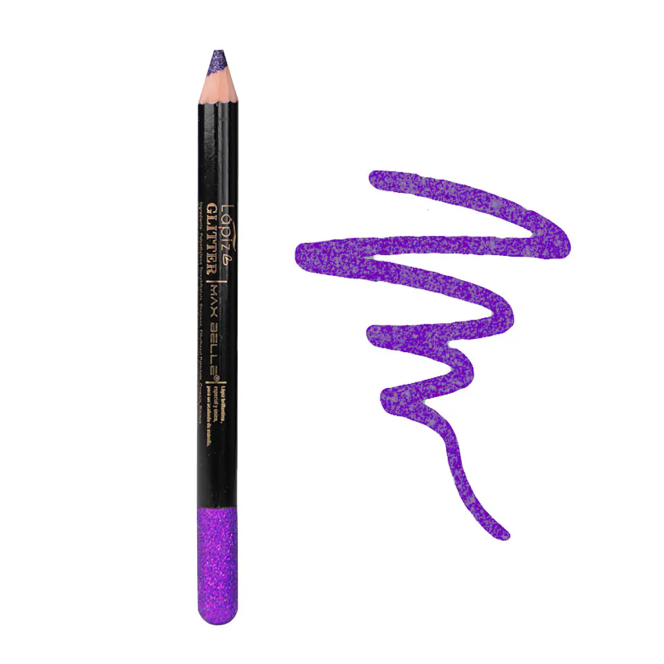 Lápiz Delineador de Ojos Glitter Morado 2