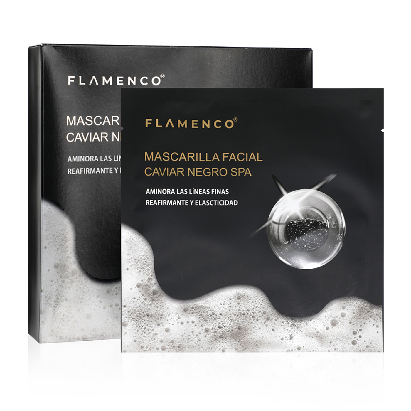 Mascarilla Facial Caviar Negro Spa 10 unidades