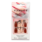 Uñas Press On Almendradas Terracota Abstracto 2