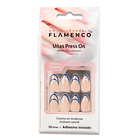 Uñas Press On Almendradas Elegancia Navy 2