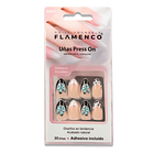 Uñas Press On Almendradas Flores Azules de Invierno 2